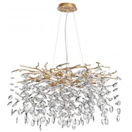 Odeon light 4969/10 HALL ODL24 521 античн.бронза/алюмин./хрусталь Люстра G9 10*40W DELICA 